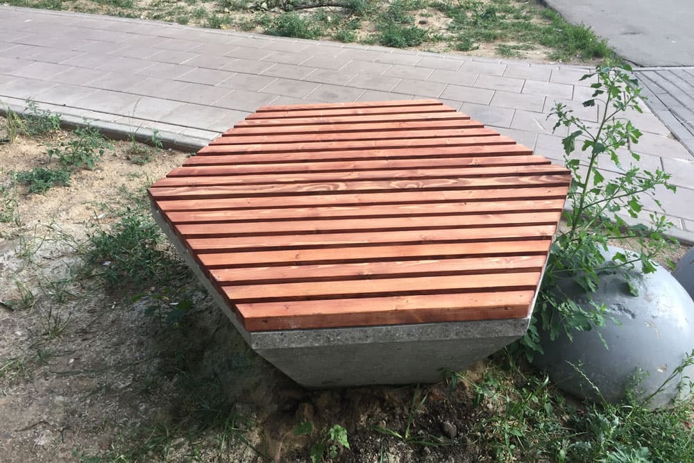 Бетонный табурет “Шестигранник”