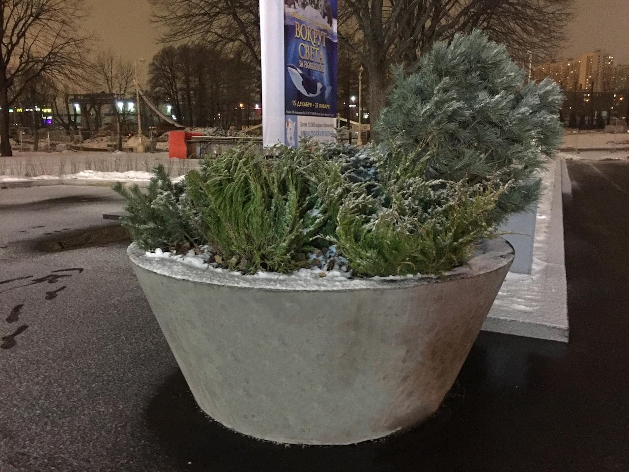 Кашпо для деревьев из бетона
